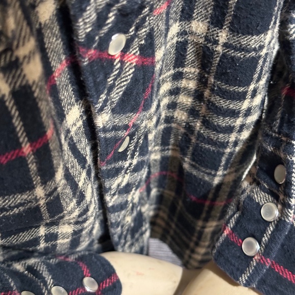 NWOT- Wrangler Men's Textured Western Shirt Jacket Heavy Plaid Snap Button - Picture 5 of 7